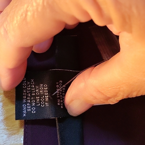 Plum color, long sleeve blouse - Picture 6 of 6